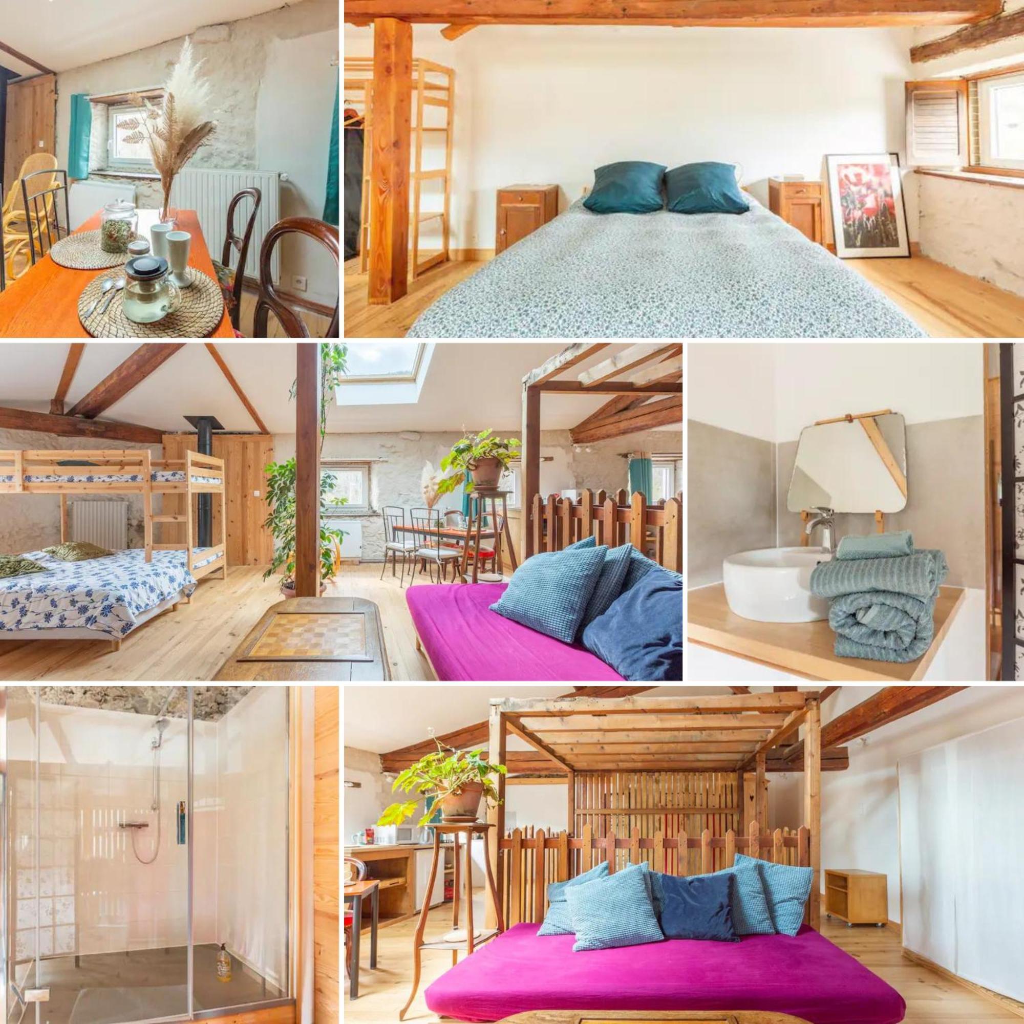 Chambre Triple Deluxe - Gite De La Louve Fougax-et-Barrineuf Exterior photo